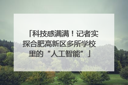 科技感满满！记者实探合肥高新区多所学校里的“人工智能”